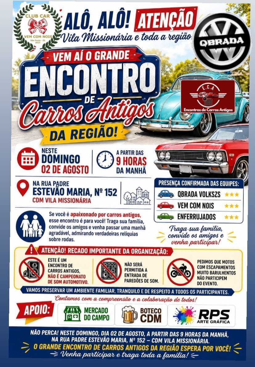 Encontro de Carros Antigos da Região - São Paulo, SP