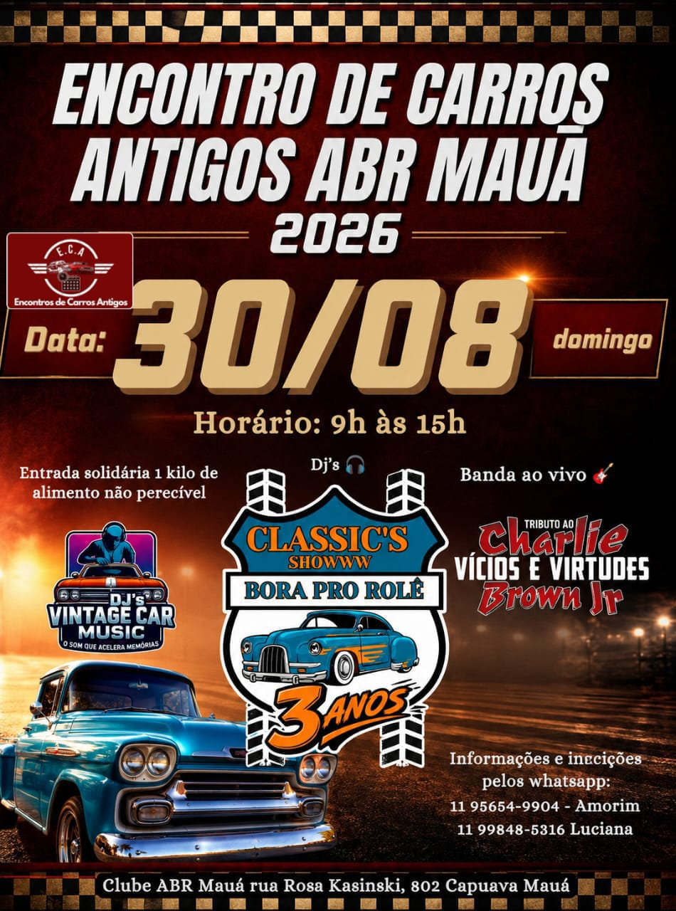 Encontro de Carros Antigos ABR Mauá - Capuava, Mauá, SP