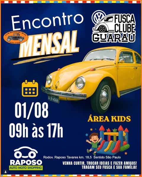 Encontro Mensal Fusca Clube Guaraú