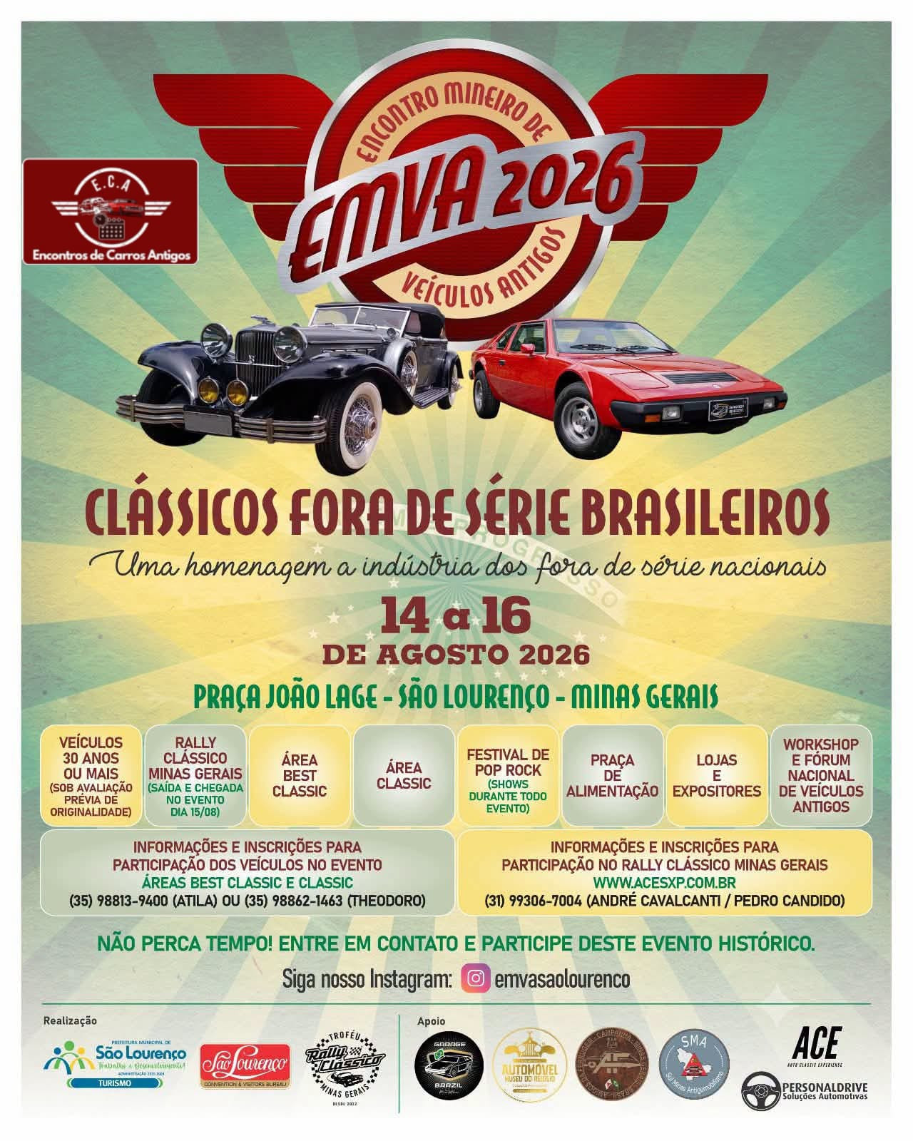 Encontro Mineiro de Veículos Antigos - EMVA 2026 - São Lourenço, MG