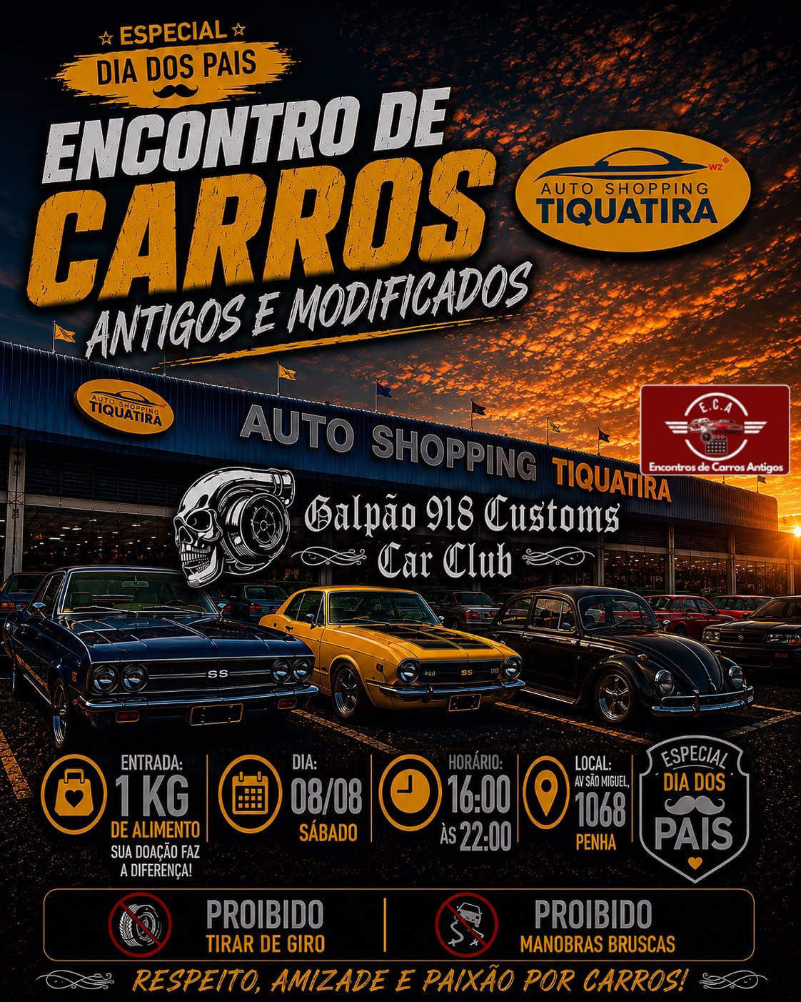 Encontro de Carros Antigos e Modificados - Auto Shopping Tiquatira - São Paulo - SP