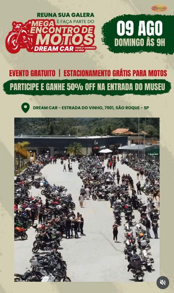 Mega Encontro de Motos no Dream Car