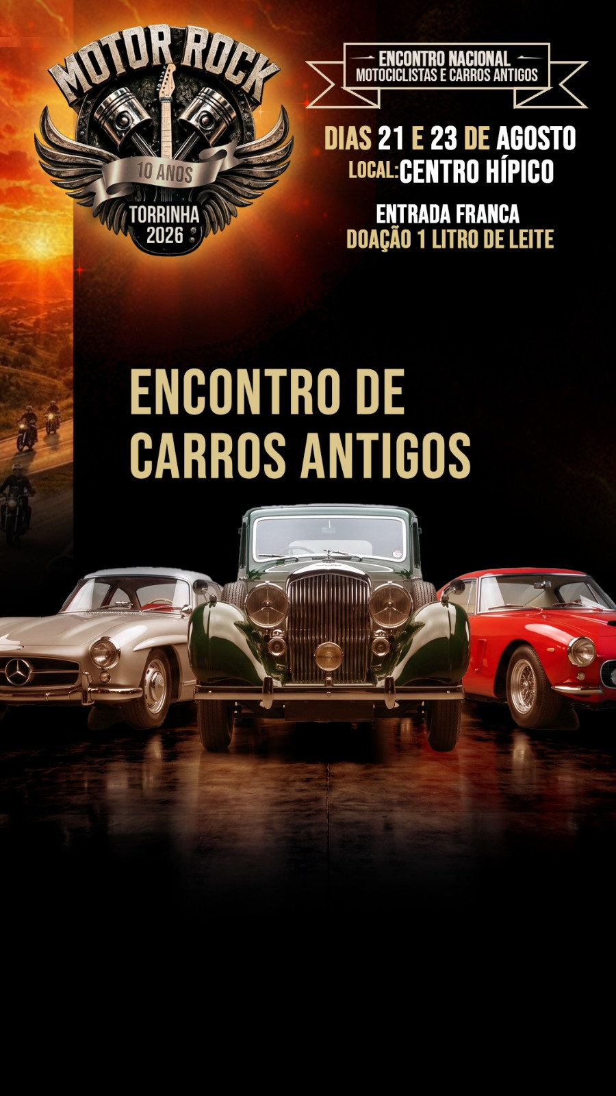 Encontro de Carros Antigos e Motos - Centro, Torrinha, SP