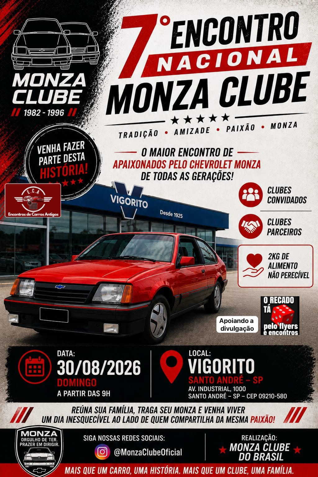 7º Encontro Nacional Monza Clube - Tamanduateí 3, Santo André, SP