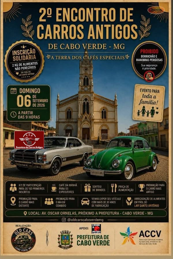2º Encontro de Carros Antigos - Cabo Verde, MG