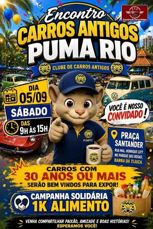 Encontro carros antigos Puma Rio - Rio de Janeiro, RJ
