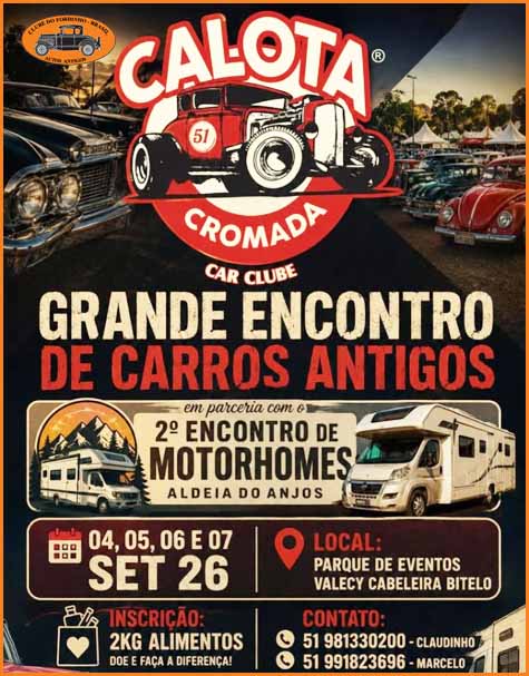 Encontro de Carros Antigos- Calota Cromada