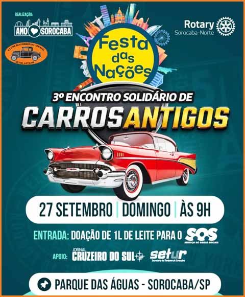 3º Encontro Solidário de Carros Antigos