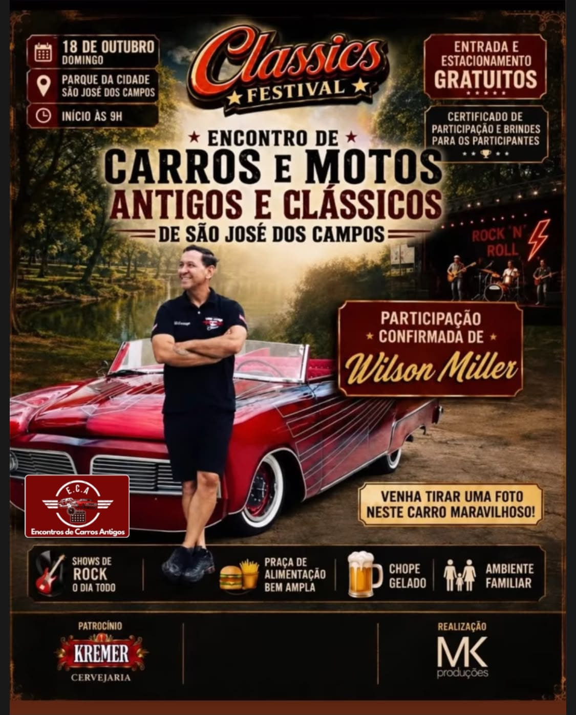 Encontro de carros e motos antigos e clássicos - São José dos Campos, SP