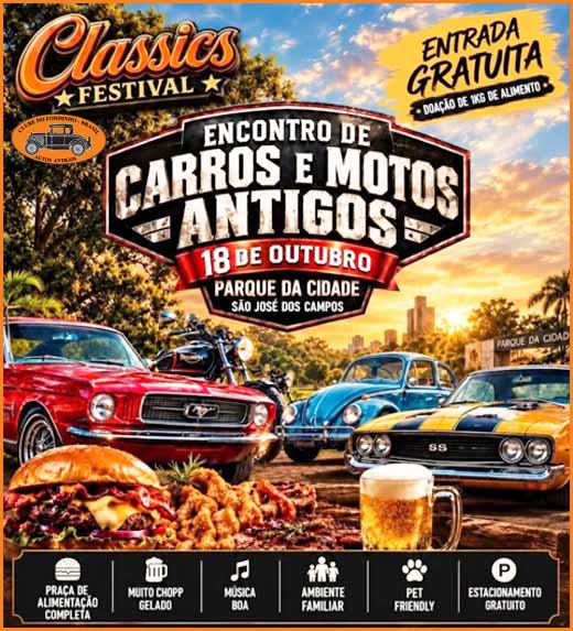 Encontro de Carros e Motos Antigas
