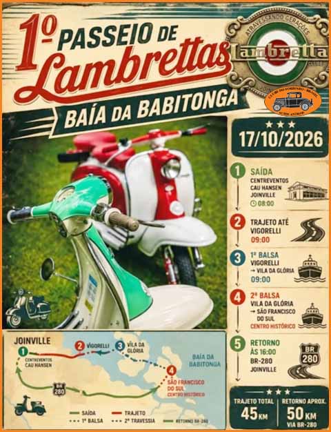 1º Passeio de Lambretas