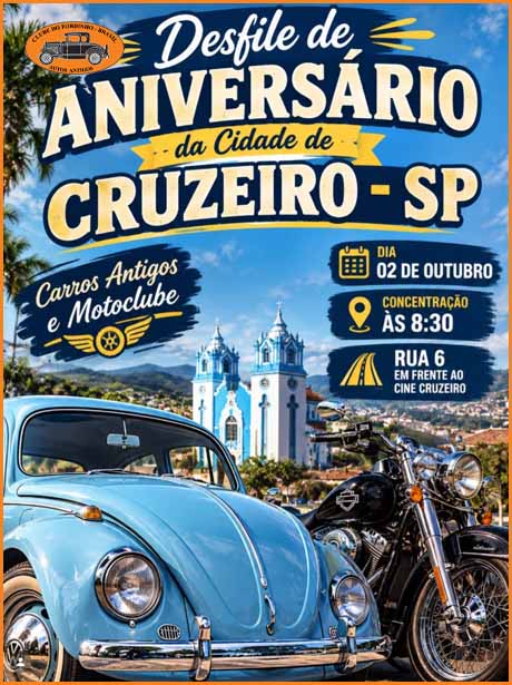 Desfile Carros Antigos - Aniversário Cruzeiro