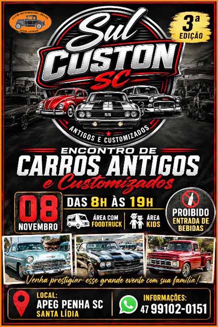 Encontro de Carros Antigos e Customizados
